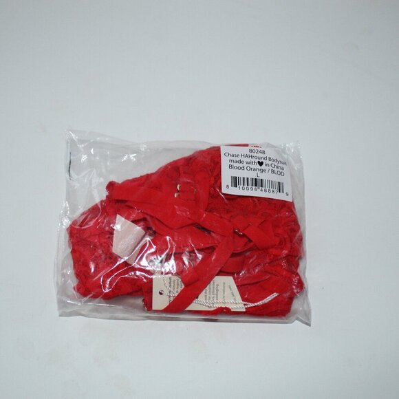 Chase HAHround Lace Teddy in Blood Orange Size Large - Picture 2 of 4